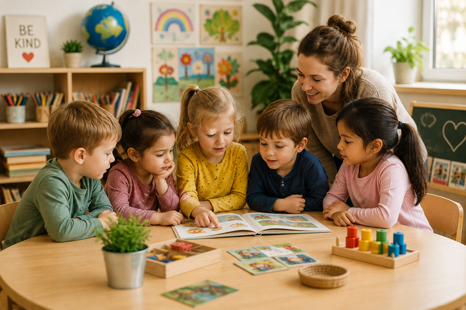 Kinder in einer Gruppen-Situation