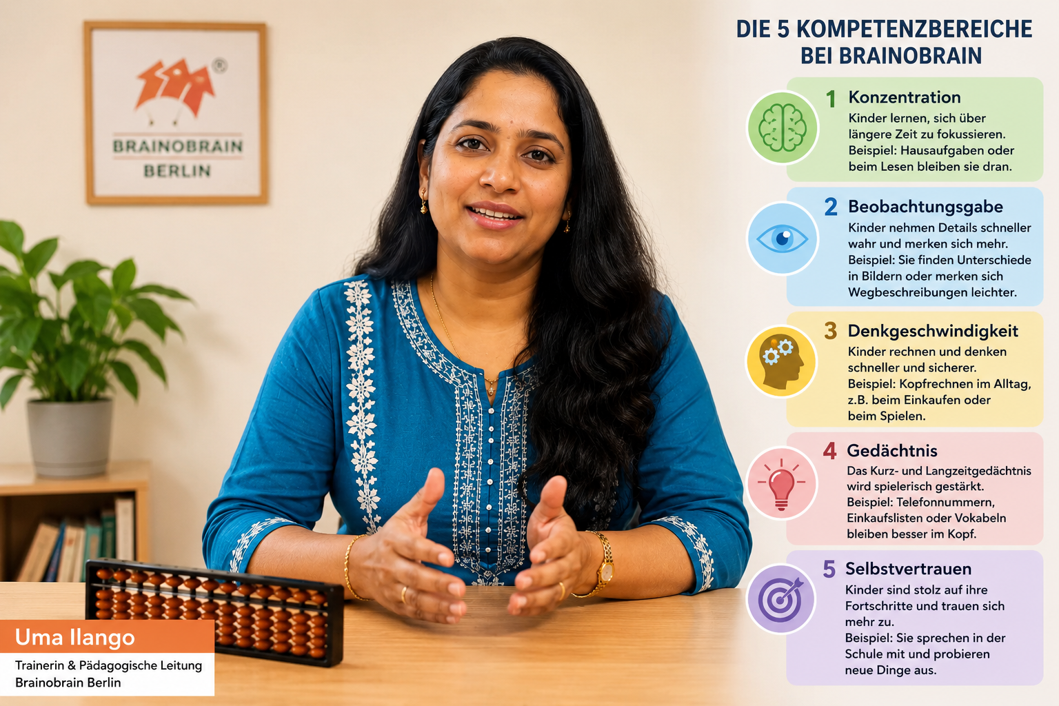 Uma erklärt die 5 Kompetenzen